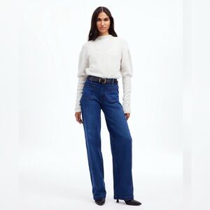 Madewell Dark Blue Wide Leg Jeans